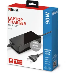 Carregador universal compatível com asus 90w - 6 pontas Trust image-1