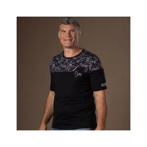 T-shirt Religion Rugby black flower image-1