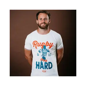 T-Shirt Religion Rugby play hard image-2