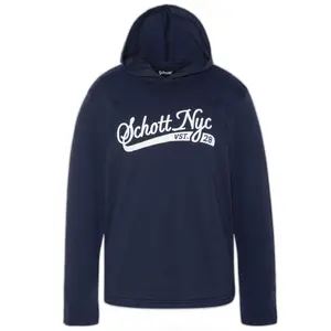 Long sleeve hooded t-shirt with child logo Schott image-0