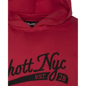 Long sleeve hooded t-shirt with child logo Schott image-1
