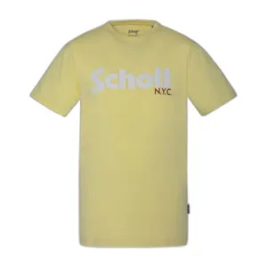 Short sleeve t-shirt with large logo Schott image-0