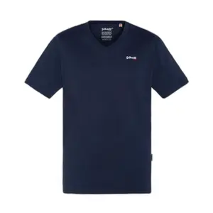 T-shirt col v petit logo Schott casual image-0