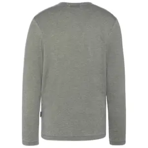 Camiseta de manga larga con cuello tunecino y bordado en el pecho Schott image-1