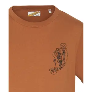 T-shirt col rond manches courtes imprimé motor Schott image-2