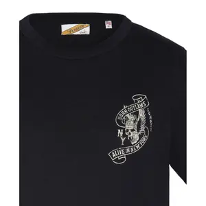 T-shirt col rond manches courtes imprimé motor Schott image-2