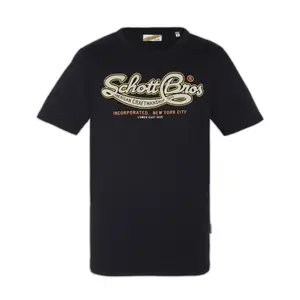 T-shirt col rond manches courtes imprimé college Schott image-0