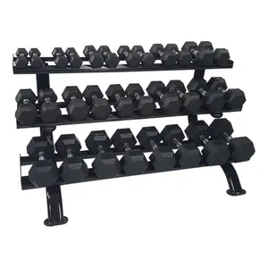 3-level dumbbell storage rack Tunturi Prof image-1