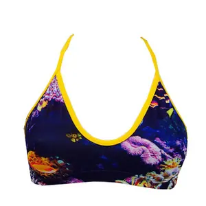 Haut de maillot de bain fille Turbo Fish Tank Pattern Mare image-0