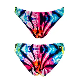 Fundos de fato de banho feminino Turbo Funky Tie-dye Rainbow image-0