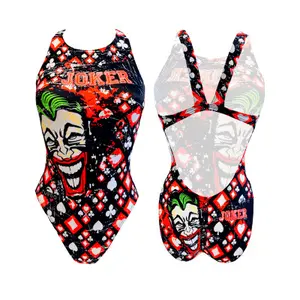 Fato de banho feminino de 1 peça Turbo Joker Cards image-0