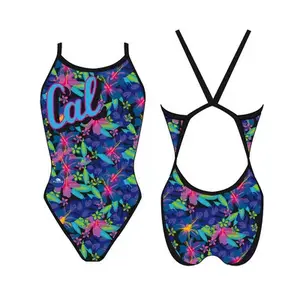 Maillot de bain 1 pièce fille Turbo Cal Pattern Revolution image-0