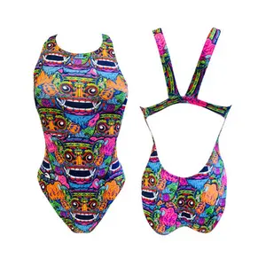 Fato de banho de menina de 1 peça Turbo Bali Tribal image-0