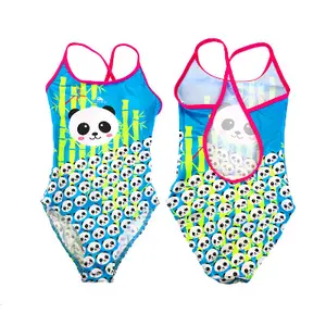 Maillot de bain 1 pièce fille Turbo Panda Bamboo Happy image-0