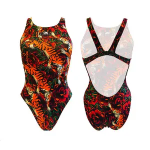 Maillot de bain 1 pièce femme Turbo Tiger Roses image-0