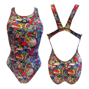Fato de banho feminino de 1 peça Turbo Liberty Tatoo image-0