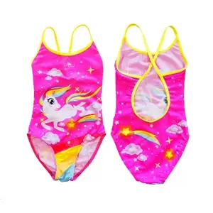 Girl's 1-piece swimsuit with straps Turbo Happy Dream Uni Thin Strap image-0