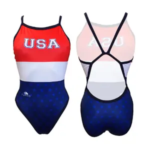 Fato de banho de menina de 1 peça Turbo Usa Girl image-0