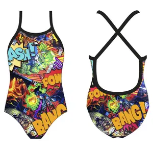 Maillot de bain 1 pièce fille Turbo Super Comic image-0