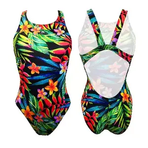 Maillot de bain 1 pièce bretelles fille Turbo Vibrant Jungle image-0