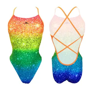 Fato de banho feminino de 1 peça Turbo Sirene' Synchro Glitter image-0