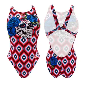 1-dels baddräkt för kvinnor Turbo Skull Mex image-0