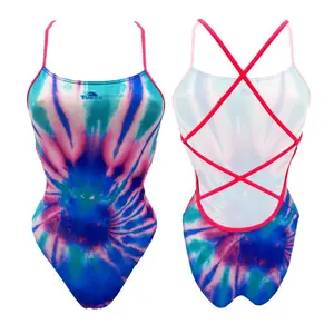 Maillot de bain 1 pièce femme Turbo Sirene' Blue Tie Dye image-0