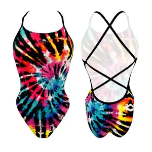 Dívčí jednodílné plavky Turbo Sirene Tie-dye Rainbow image-0