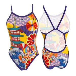 Fato de banho feminino de 1 peça Turbo Revolution' Japanese-Temple image-0