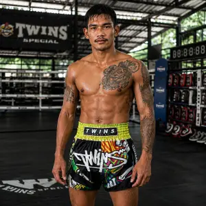 Thai boxing shorts Twins Special TTBL Graffiti image-3