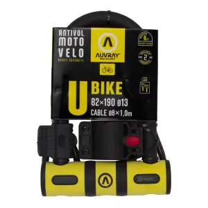 Antivol U + Cable Auvray Bike U 82X147 C. 100 D8 image-1