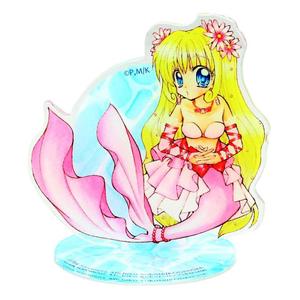 Estatueta em acrílico Uchiwa Mermaid Melody: Pichi Pichi Pitch Luchia Nanami with Flowers