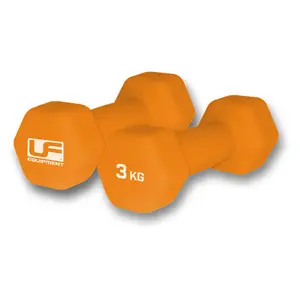 Neoprene-covered hexagonal dumbbell UFE (x2)
