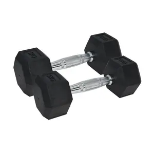 Rubber-coated hexagonal dumbbell UFE Pro