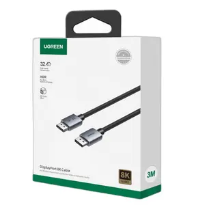 DisplayPort 1.4 flätad kabel hane/hane Ugreen image-1