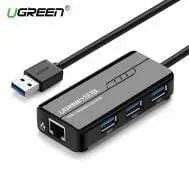 Hub USB 3.0/Rj45+3xUSB 3.0 4 ports Ugreen image-0