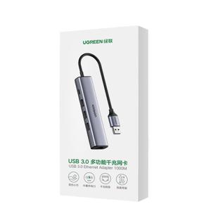 Hub USB 3.0/RJ45+3xUSB 3.0+USB-C 5 ports Ugreen image-1