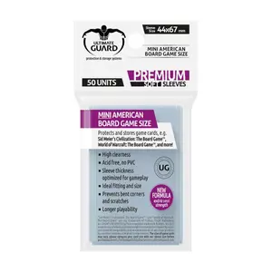 Pochette jeux de plateau américains petit format Ultimate Guard Premium Soft Sleeves (x50) image-0