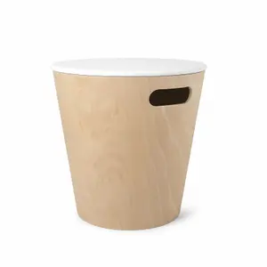 Stool with interior storage Umbra Woodrow image-0