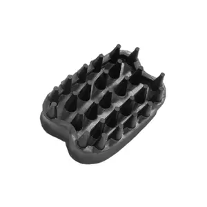 Round-tipped rectangular rubber curry comb for horses Umbria Equitazione