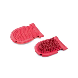 Reinigingshandschoenen met rubberen haren Umbria Equitazione Striglia image-0