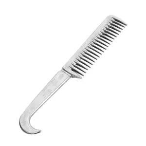 Aluminium haar kam voor paard met pick foof Umbria Equitazione image-0