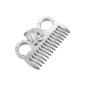 Peine de crin con cabeza para caballo de aluminio Umbria Equitazione image-0