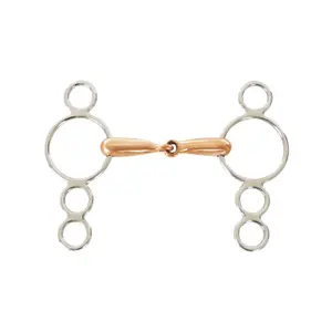 Mundstykke til pony med 4 ringe i kobber Umbria Equitazione image-0