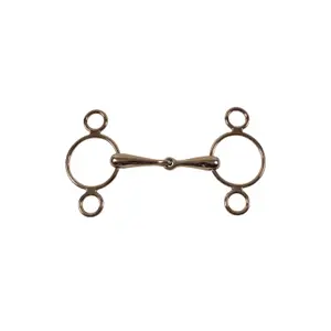 Wędzidło Pessoa z 3 pustymi pierścieniami dla konia Umbria Equitazione image-0