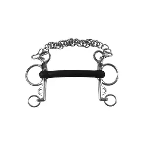 Pelham for horse in hard rubber with short cheeks Umbria Equitazione image-0
