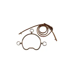 Mors 3 eller 4 ringar för häst i rostfritt stål Umbria Equitazione Chifney image-0