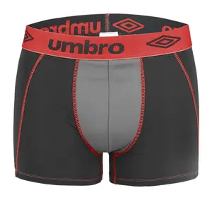 Plain boxer shorts with mesh front and children's topstitching Umbro (x2) image-2