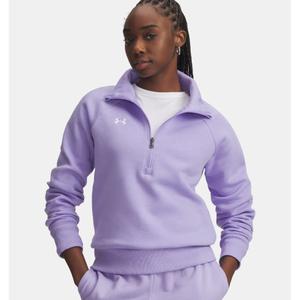 Trainingsshirt 1/2 rits voor dames Under Armour Rival Fleece image-2