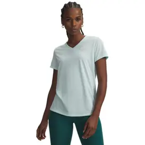Korte mouwen V-hals T-shirt voor dames Under Armour Tech image-0